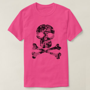 Lace Pattern Skull and Crossbones T-Shirt