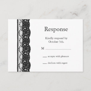 Lace RSVP francês (branco)