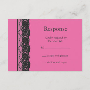 Lace RSVP (fuchsia)
