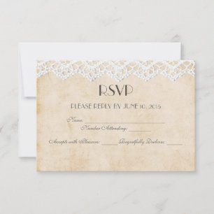 Lace Vintage Lábios & Bigode RSVP