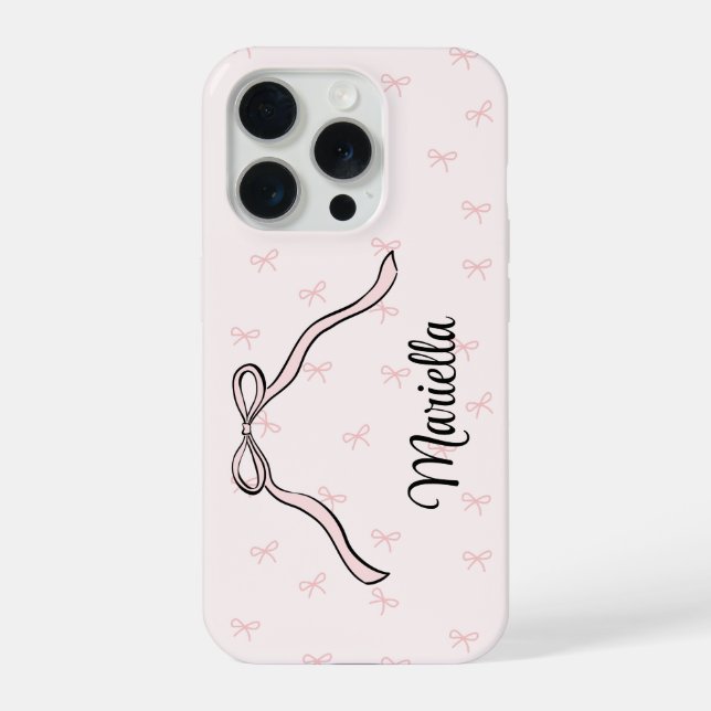 Laço Coquete Personalizado Rosa para Celular (Verso)