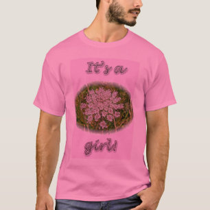 Laço da rainha Anne cor-de-rosa "seu t-shirt de