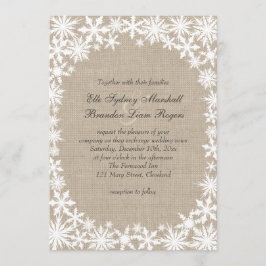 Laço do inverno no convite do casamento de