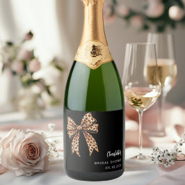 Laço estampa de leopardo preto Chá de Bebê de Noiv