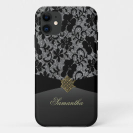 Laço preto elegante capas de iphone personalizadas