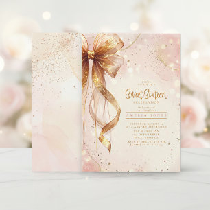 Laços Glam Coquette Sweet Sixteen Blush Dourado ID