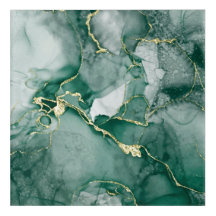 Lacquer Verde, Dourada Arte Acrílica Abstrato