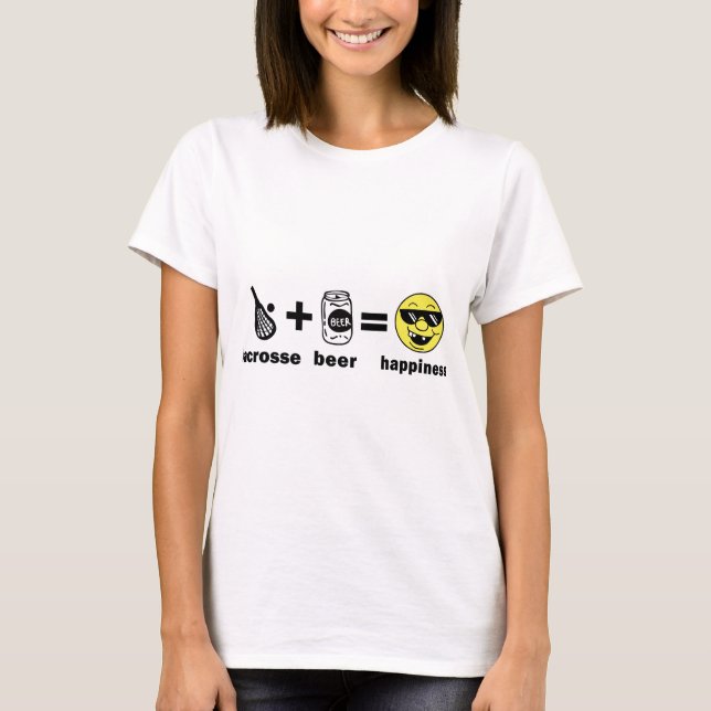 Lacrosse das camisetas engraçadas + Cerveja = (Frente)