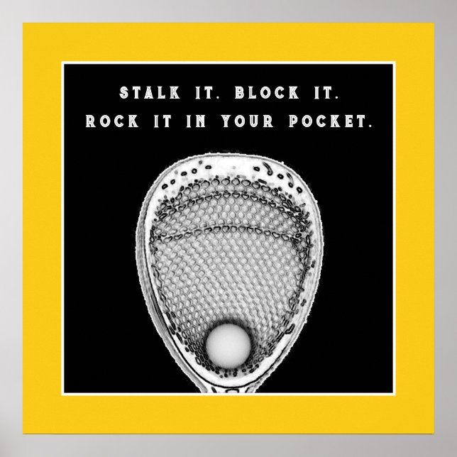 Lacrosse Goalie Poster (Frente)