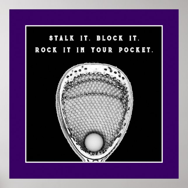 Lacrosse Goalie Purple Poster (Frente)