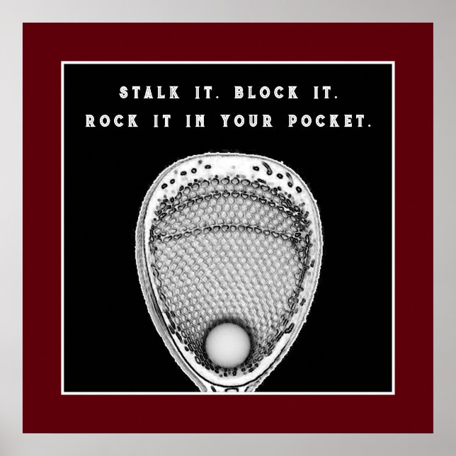 Lacrosse Goalie Quote Poster (Frente)