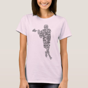 Lacrosse Player Word Art T-Shirt