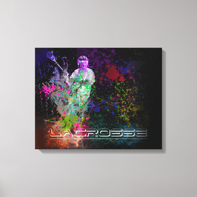 Lacrosse Splatter Splatter Canvas (Frente)