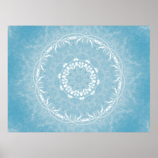 Lacy Flowers Mandala Impressão