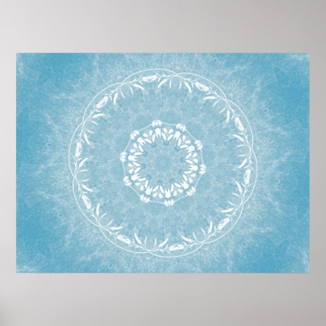 Lacy Flowers Mandala Impressão (Frente)