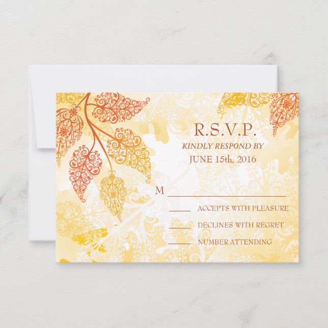 Lacy Sai da Placa RSVP de Casamento (Frente)