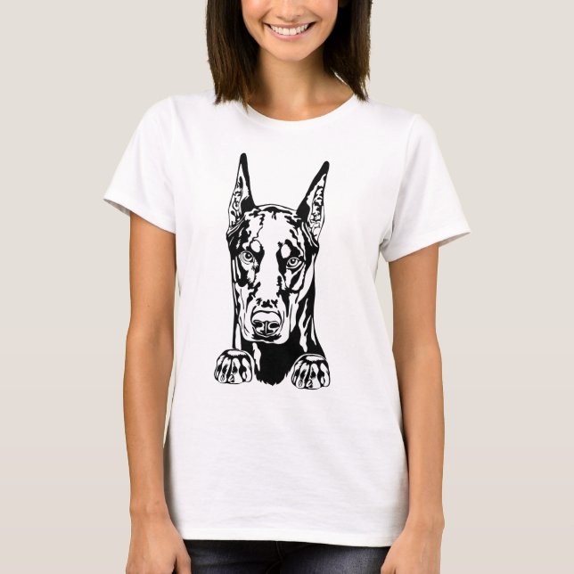 Ladies Doberman T-Shirt (Frente)