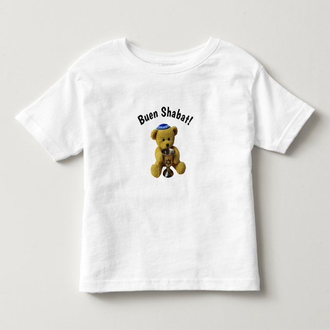 Ladino Shabbat Teddy Bear T-Shirt (Frente)