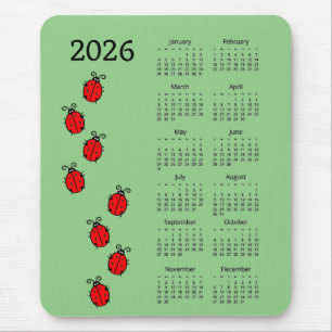 Ladiy Bugs Calendário 2026 Mousepad
