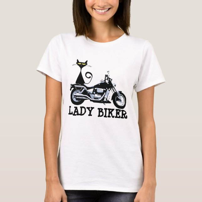LADY BIKER, T-shirts CAT (Frente)