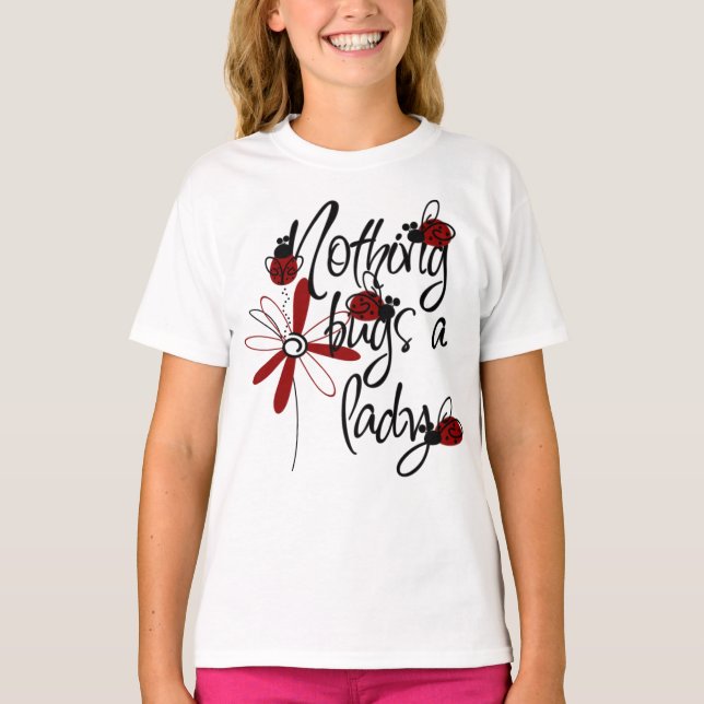 Lady Bug T-Shirt para Crianças (Frente)