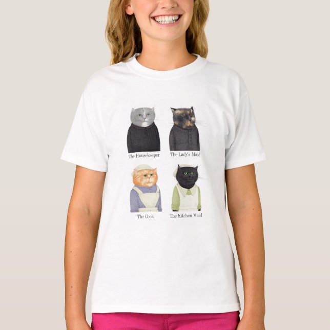 LADY CATS Camiseta Básica Para Raparigas (Frente)