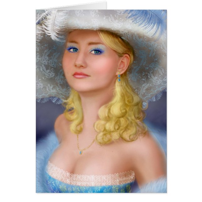 Lady do cartão em azul (Frente)