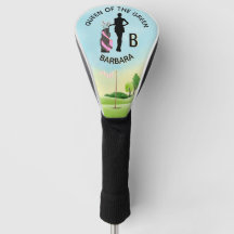 Lady Golfer Curso Golf Nome Personalizado 3-D Mono
