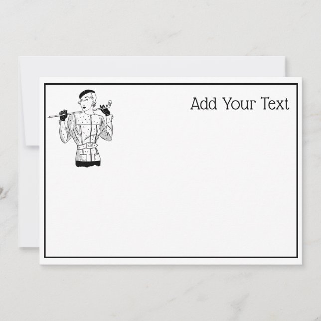 Lady Golfer fascinável dos anos 30 com o Golf Club (Frente)