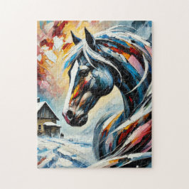 Lady in the Snow 250 Piece Quebra-cabeça