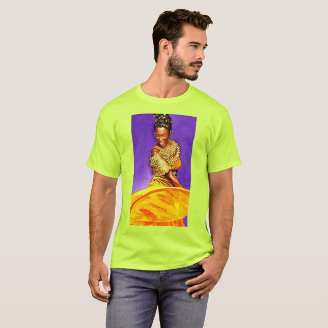 Lady in Yellow Dress T-Shirt (Frente Completa)