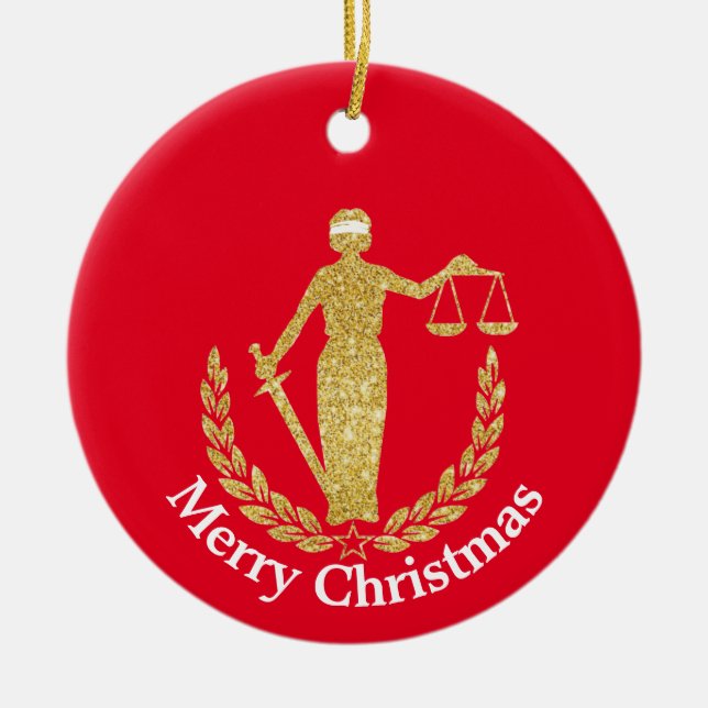 Lady Justice Enfeites de natal (Frente)