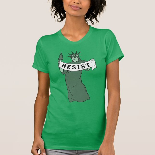 LADY LIBERTY RESISTE À Camisa (Frente)