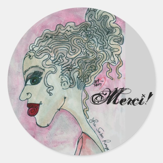 Lady No.3_Merci! Adesivo (Frente)