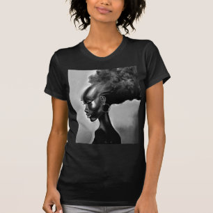 Lady Shy T-Shirt Bonito Mulher Africana