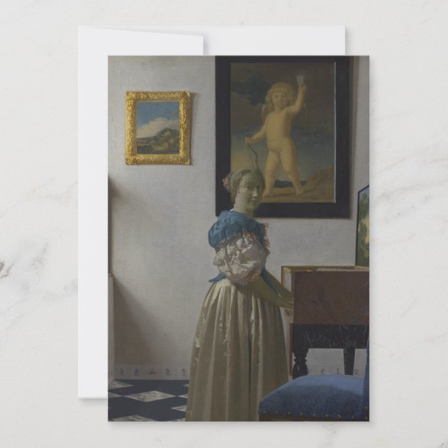 Lady Standat a Virginal de Johannes Vermeer (Frente)