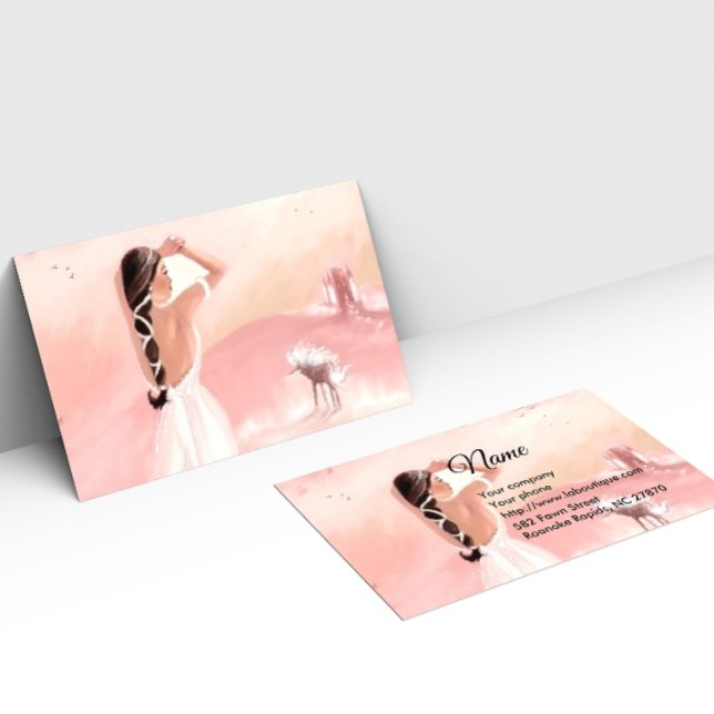 Lady & Unicorn Cartão de visita (Criador carregado)