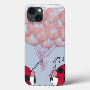 Ladybug Adorável Com Buquê De Balão Rosa Bonito