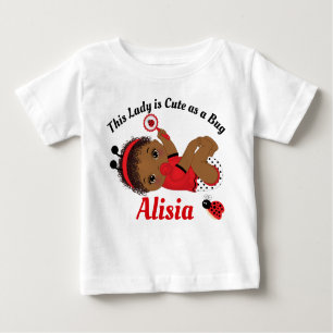 Ladybug African American Girl Baby T-Shirt