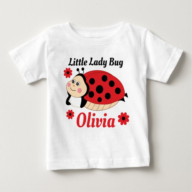 Ladybug Baby Personalizado T-Shirt (Frente)
