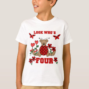 Ladybug Bear 4º Aniversário Camisetas e presentes