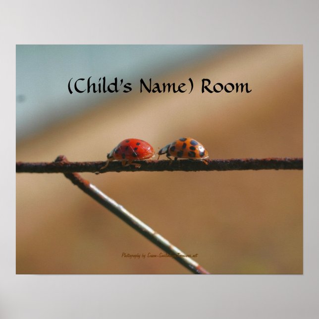 Ladybug Buddies Room Personalizado Wall Poster (Frente)