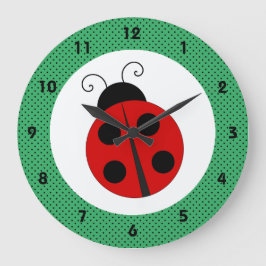 Ladybug com relógio grande do Bolinhas Design