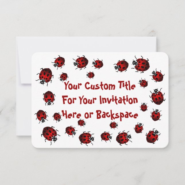 Ladybug Convites personalizados RSVP de Ladybug Re (Frente)