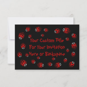 Ladybug Convites personalizados RSVP de Red Ladybu