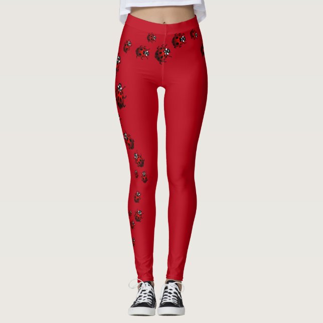 Ladybug Leggings Ladybird Leggings Insetos (Frente)