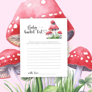 Ladybug nos cogumelos vermelhos - Lista de baldes