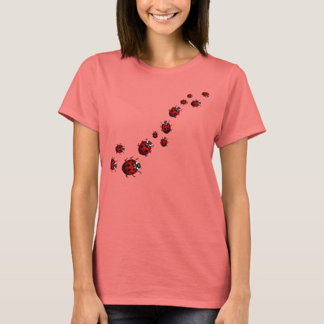 Ladybug T-shirt Camisa Ladybug das mulheres (Frente)