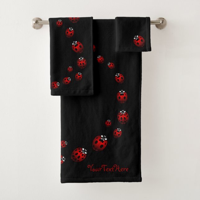 Ladybug Toel define Toalhas Ladybug personalizadas (Insitu)