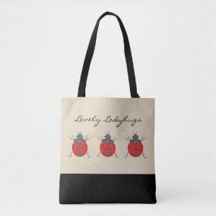 Ladybugs   Belo Trio de Damybugs Tote Bag